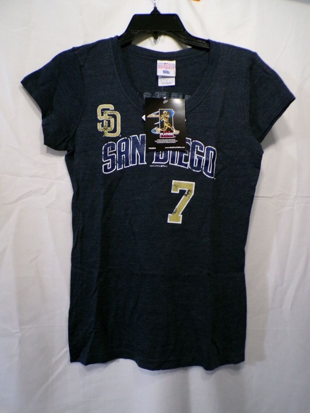Women's San Diego Padres Jersey Scoop Neck T-Shirt M